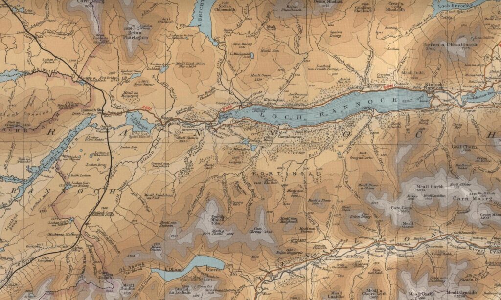 Kinloch Rannoch Trout Fishing Map